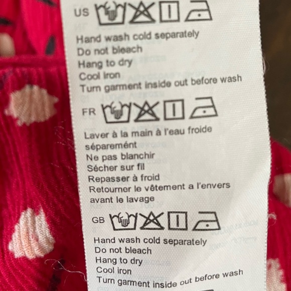 Billabong Little Flirt Red Floral Print Button Down Midi Dress Sz L Summer Beach - Picture 10 of 15